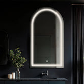 Specchio LED Semiovale 2 | Pulsante touch | Luce bianca neutra - Reyze Serie Salono Modello 1